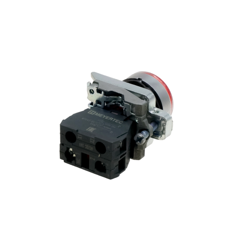 Кнопка красная с подсветкой, 1NС, 24V AC/DC, IP65, металл