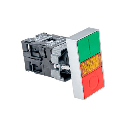 Кнопка двойная с подсветкой 220V