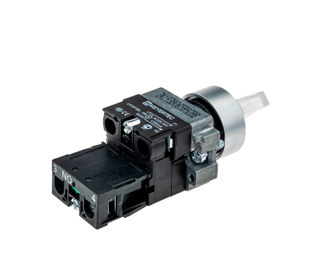 Переключатель с подсветкой, с фиксацией, 24V AC/DC, белый, 2 положения, 1NO