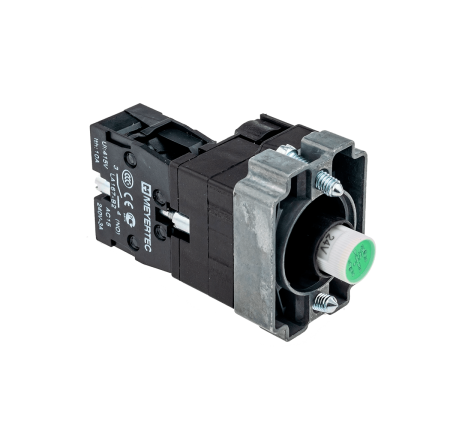 Основание с подсветкой 1NO зеленый 220V, металл