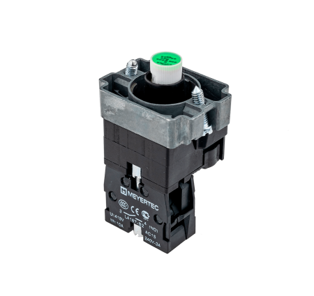 Основание с подсветкой 1NO зеленый 220V, металл