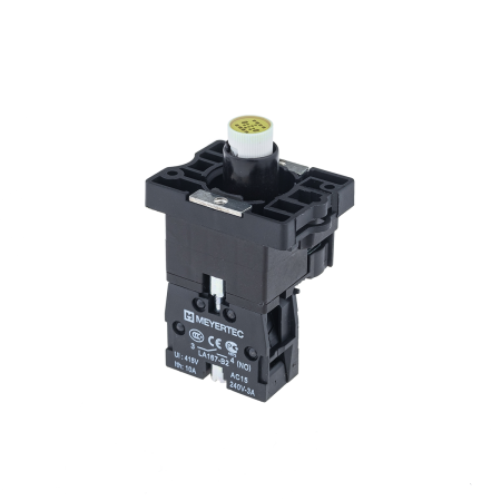 Основание с подсветкой 1NO желтый 220V, пластик