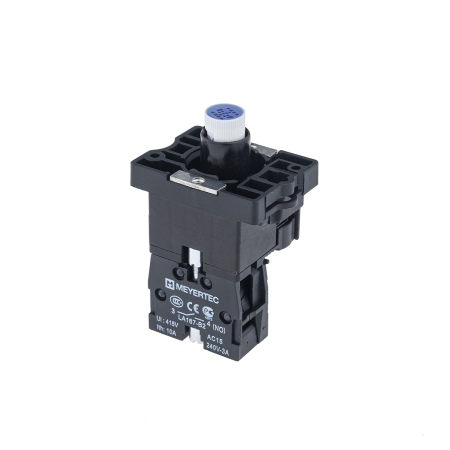Основание с подсветкой 1NO синий 220V, пластик