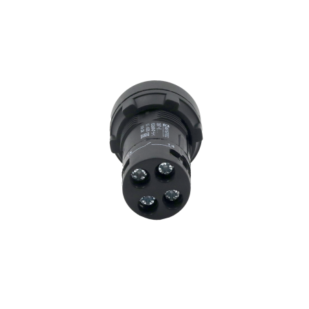 Кнопка желтая выступающая с подсветкой, 1NO,  24V AC/DC, IP54, пластик