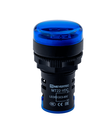Индикатор напряжения, 5-60V DC, синий