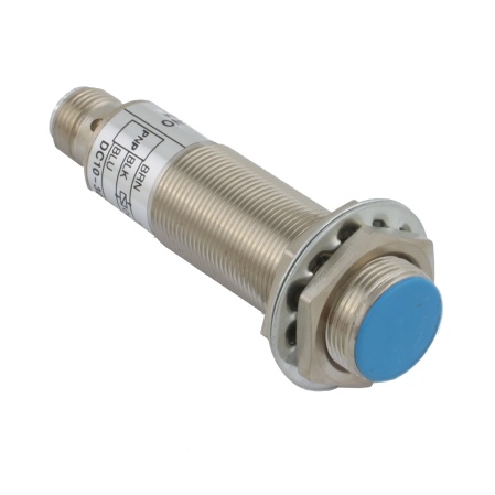 INNOCONT Индуктивный датчик, M18x1, L=73 мм, экранированный, зона срабатывания 5 мм, -25 +60 С, 12…24 VDC, IP67, выход: PNP NO, макс. ток 200 мА, разъем M12 SLI-18P5C